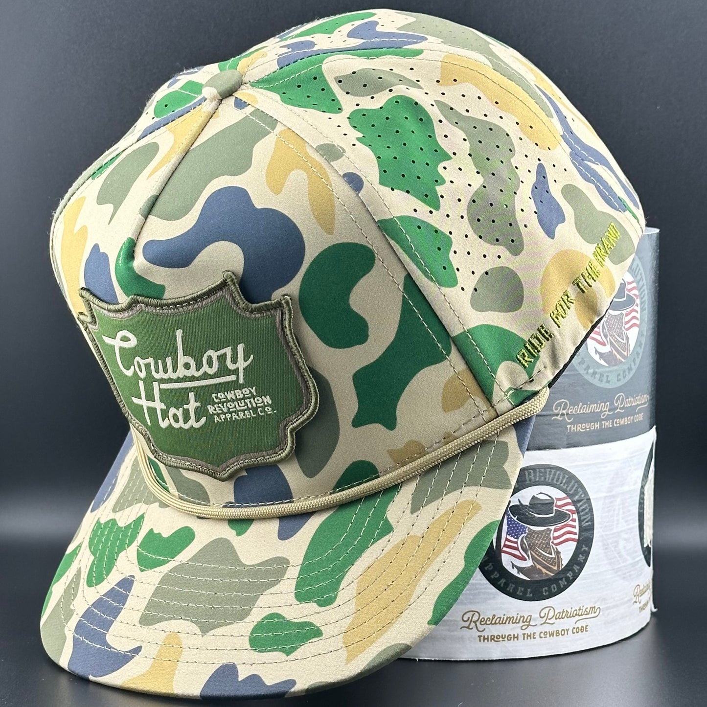 Duck Camo Patch Hat -5-panel Performance Hat (QTY 12)