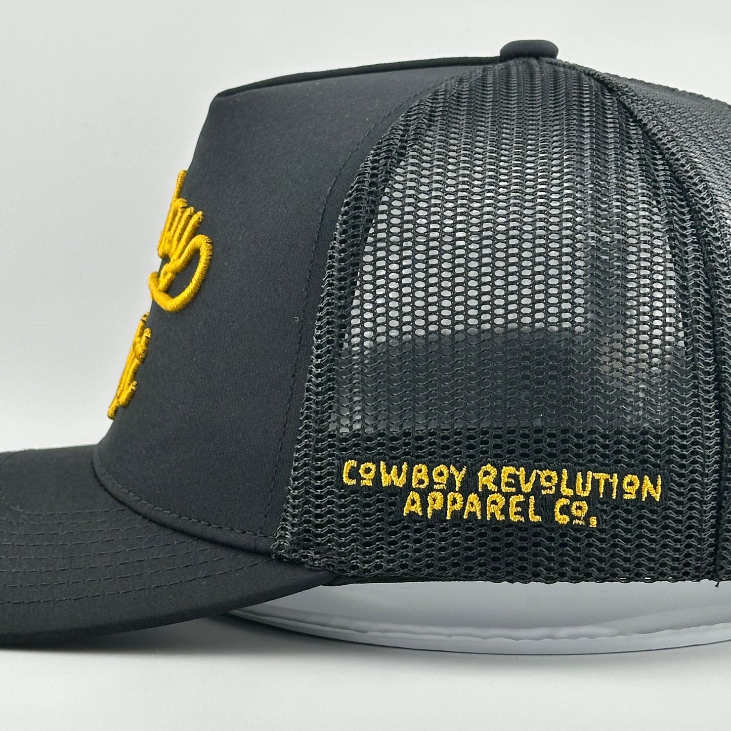 “Cowboy Hat” Classic Black Trucker Hat (Qty 12)