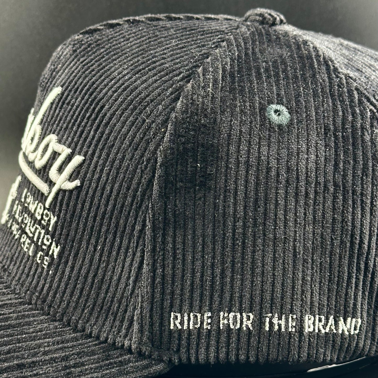 Black Corduroy Flatline "Cowboy Hat" (Qty 12) *Fall 2025 Pre-Order*