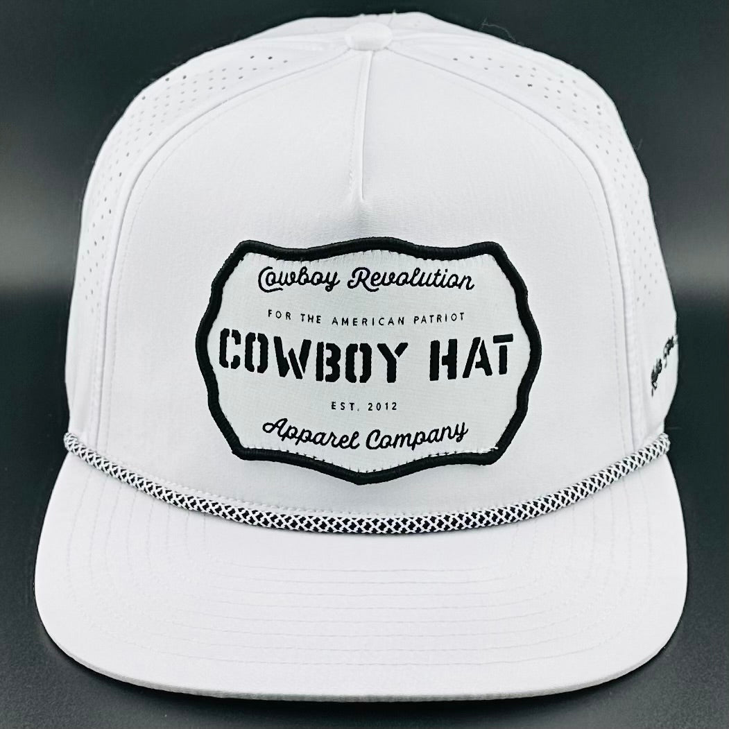 “Cowboy Hat” White Performance Patch Hat