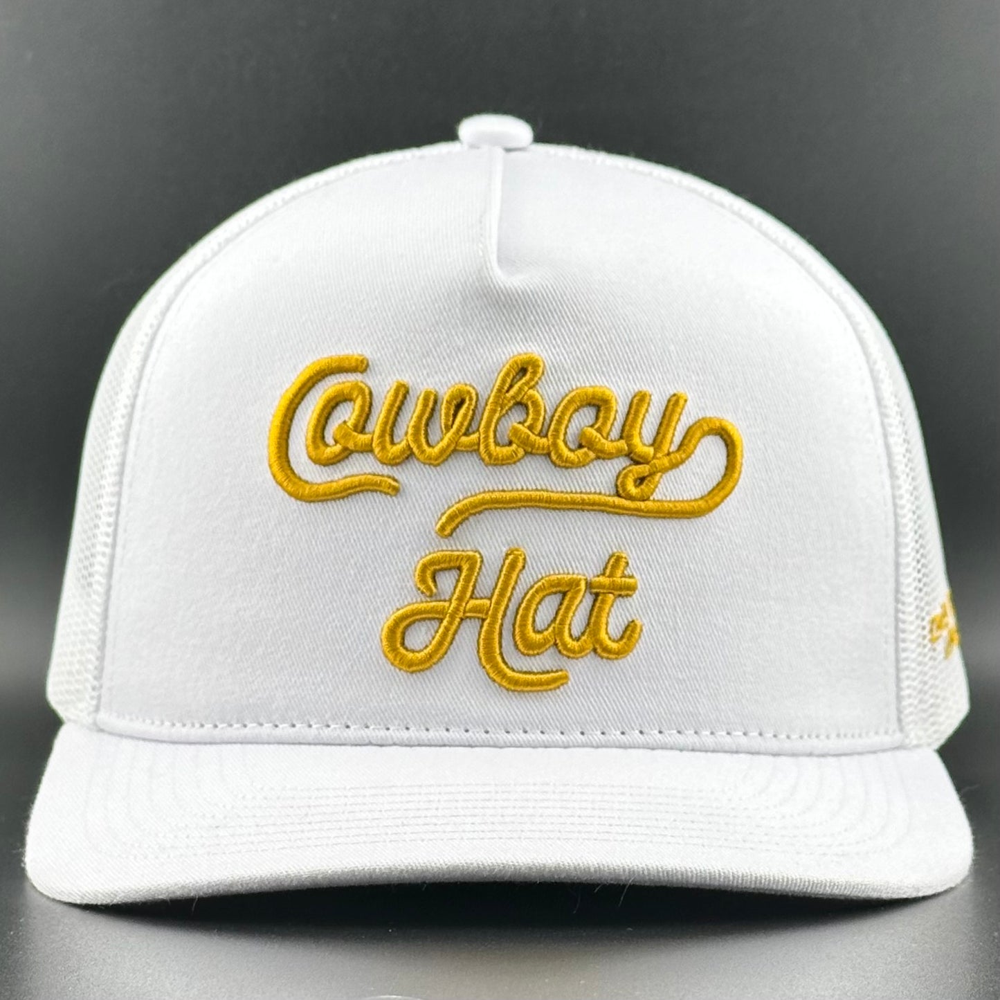 Classic White “Cowboy Hat” Trucker Hat (Qty 12) *Fall 2025 Pre-Order*