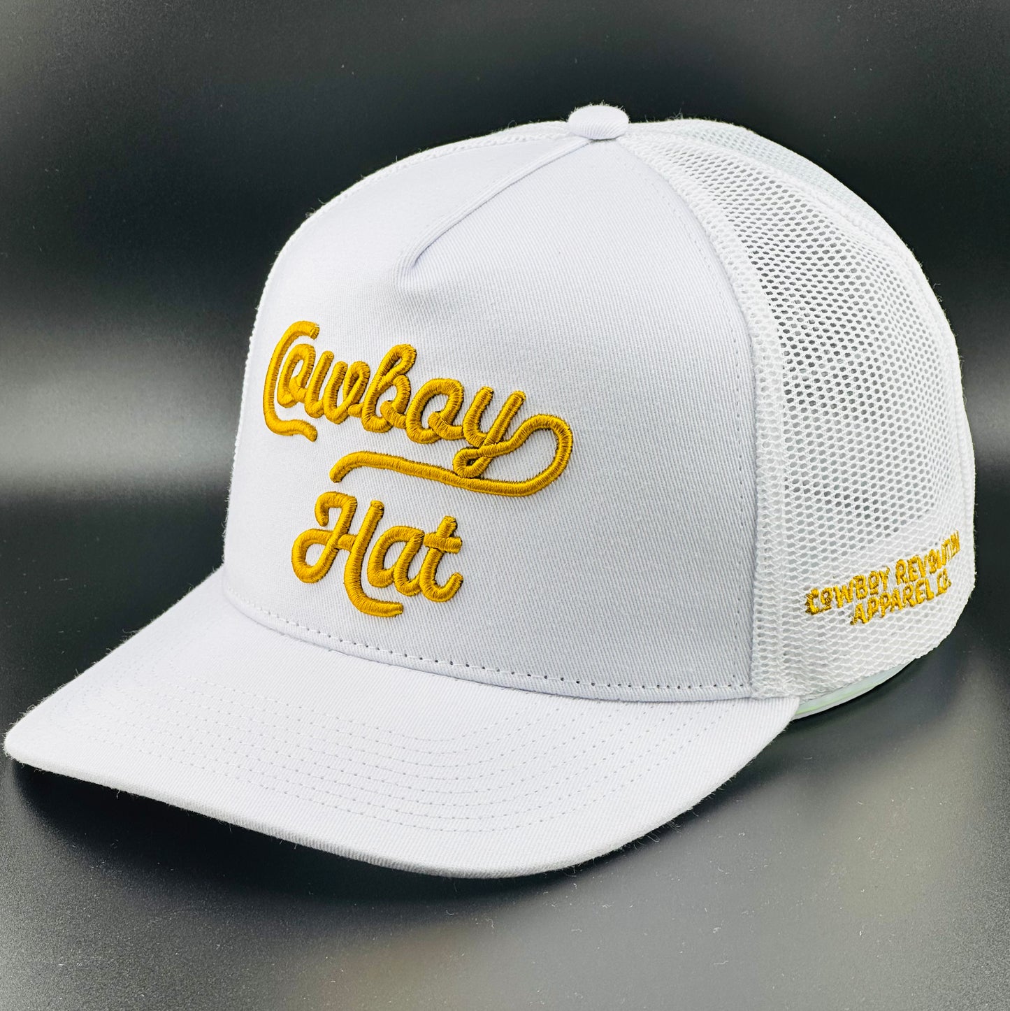 Classic White “Cowboy Hat” Trucker Hat (Qty 12) *Fall 2025 Pre-Order*