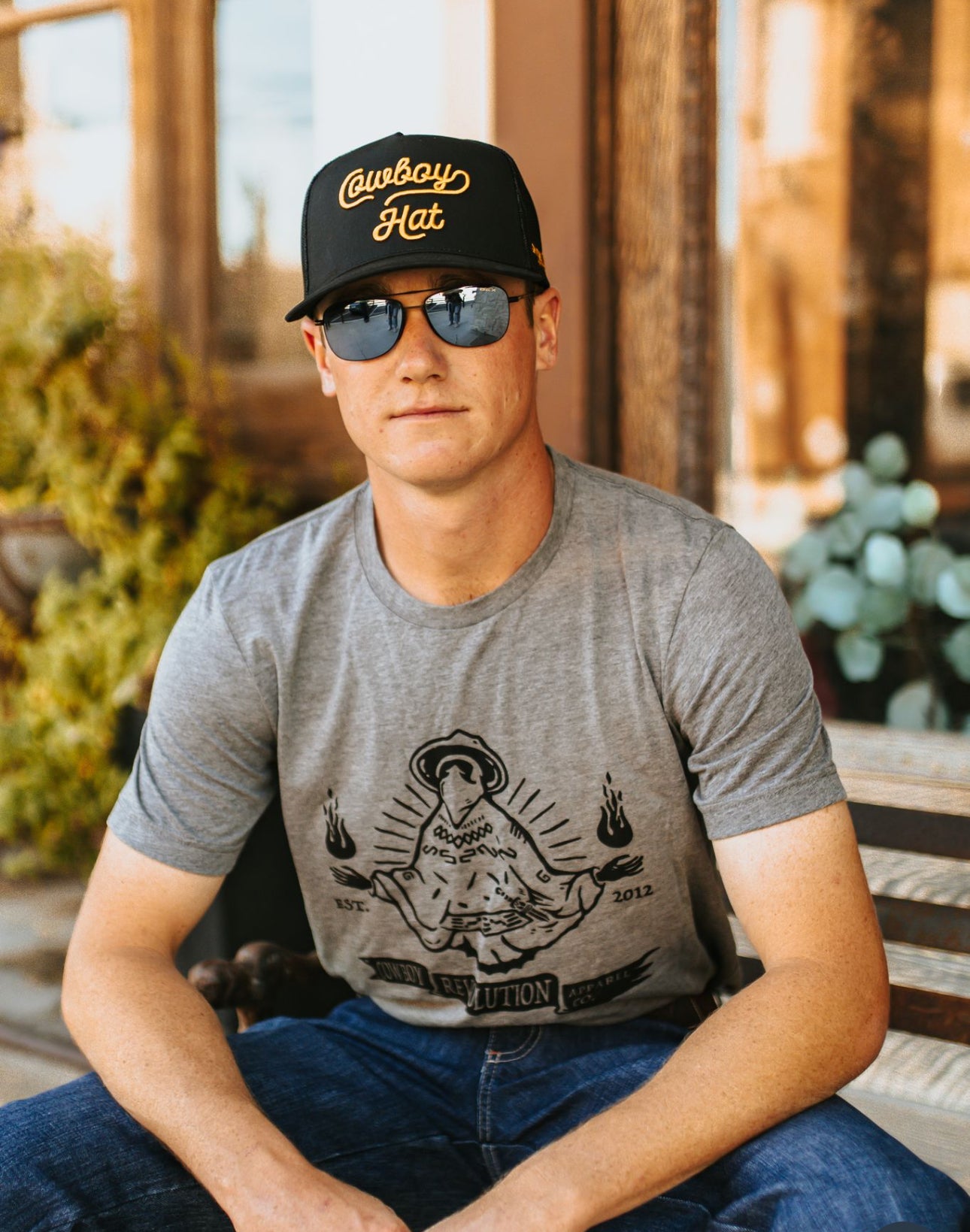 “Cowboy Hat” Classic Black Trucker Hat (Qty 12)