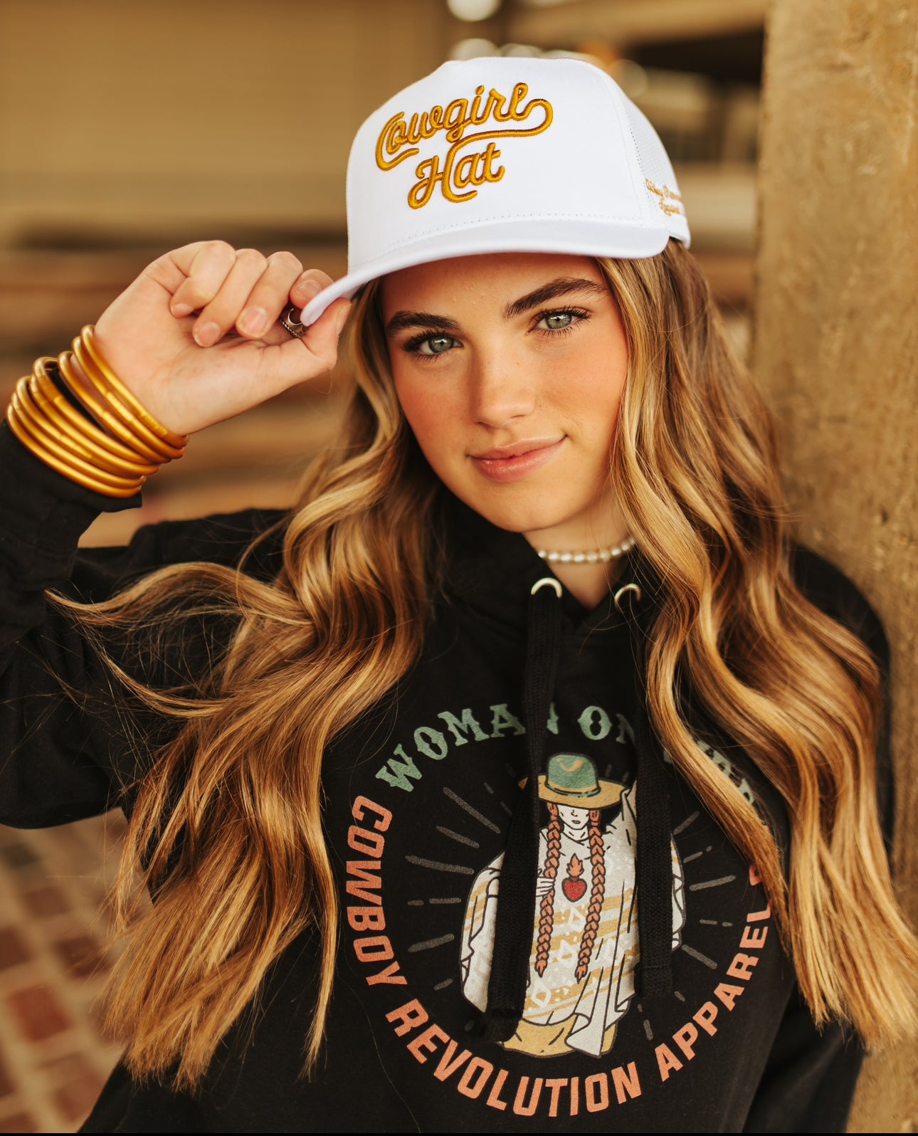 Classic White “Cowgirl Hat” Trucker Hat (Qty 12) *Fall 2025 Pre-Order*