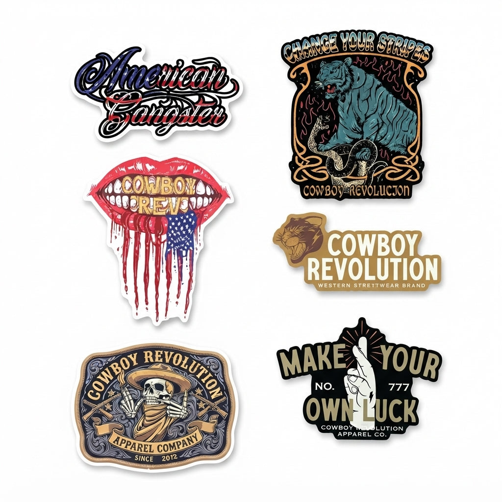 Cowboy Revolution Apparel Co. Sticker Pack (Set of Six - 4"), photo 2