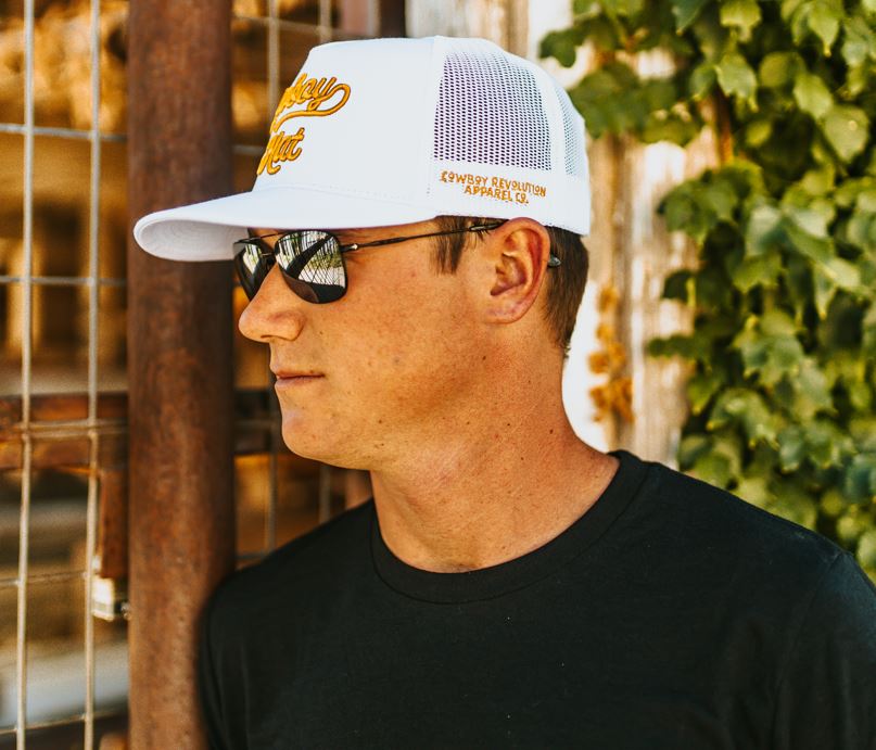 Classic White “Cowboy Hat” Trucker Hat (Qty 12) *Fall 2025 Pre-Order*