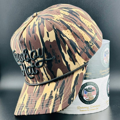 Atakapa Camo - Swampland Script “Cowboy Hat” (Qty 12) *Fall 2025 Pre-Order*