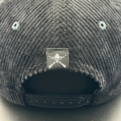 Black Corduroy Flatline "Cowboy Hat" (Qty 12) *Fall 2025 Pre-Order*