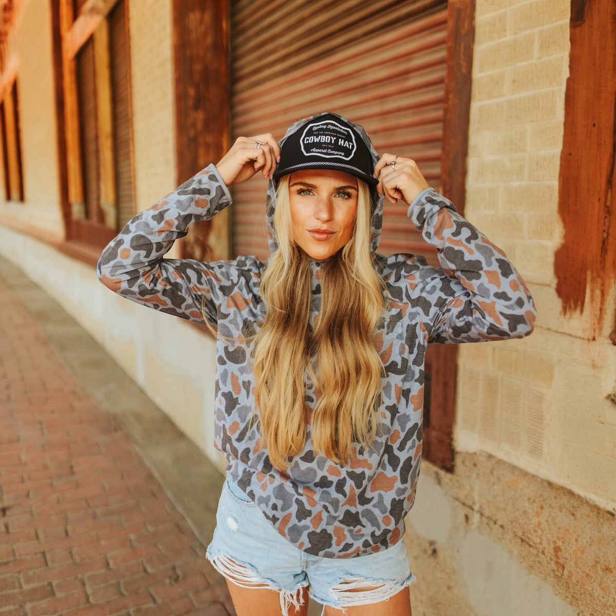 Cowboy Revolution Concrete Camo Hooded Sunshirt, photo 10