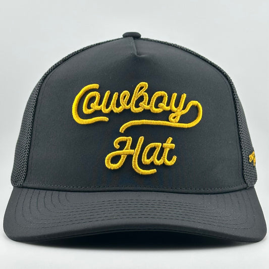 “Cowboy Hat” Cowboy Revolution Black 5-panel Trucker Hat (Qty 12)