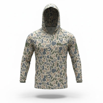 “Lake Jackson" Camo Hooded Sunshirt
