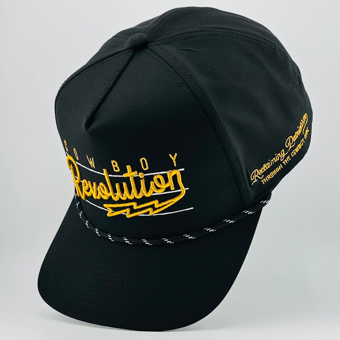 “Lightning" Black & Gold - Cowboy Revolution 5-panel Performance Hat (Qty 12)