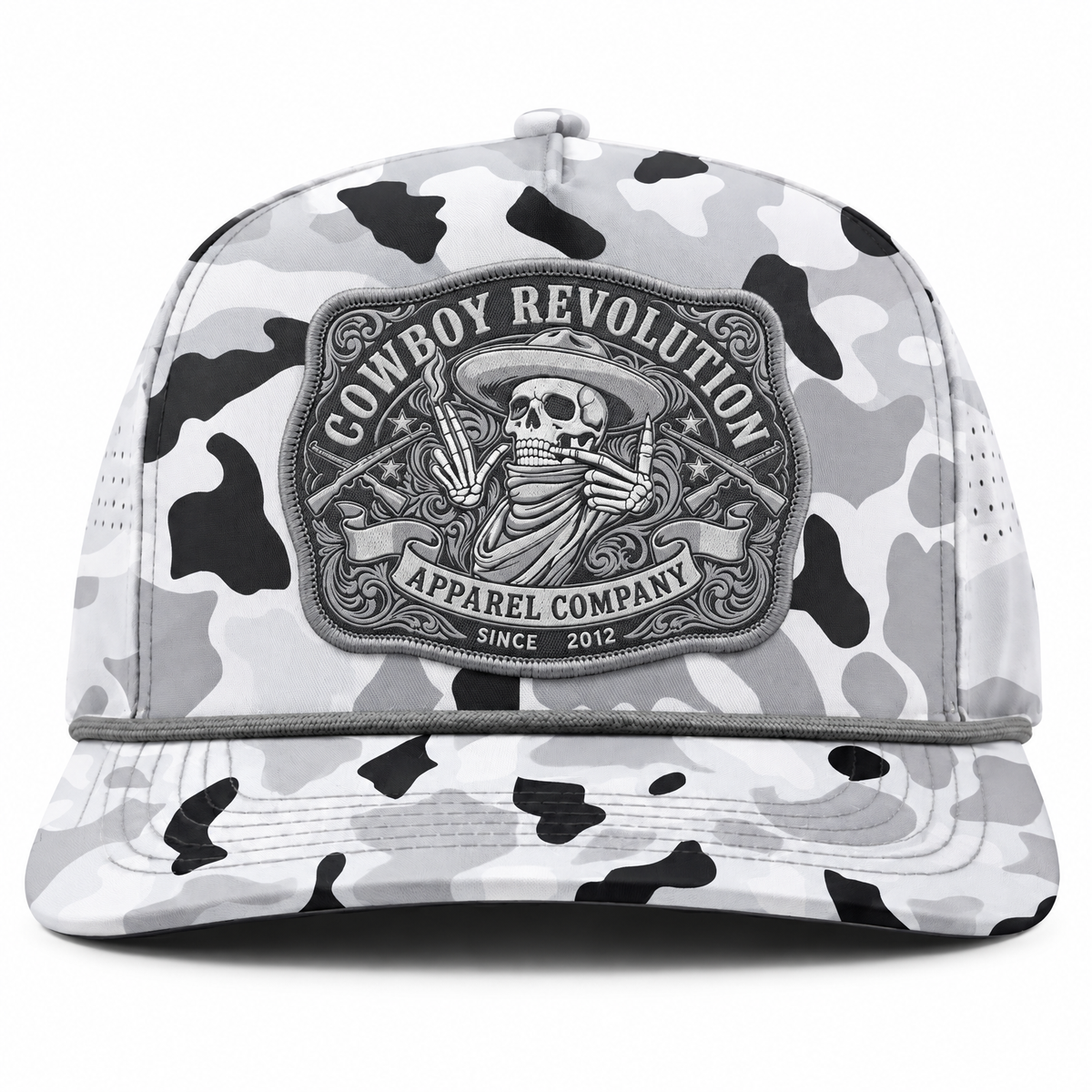 Cowboy Revolution The Point Patch hat in Arctic Ops Camo, front view