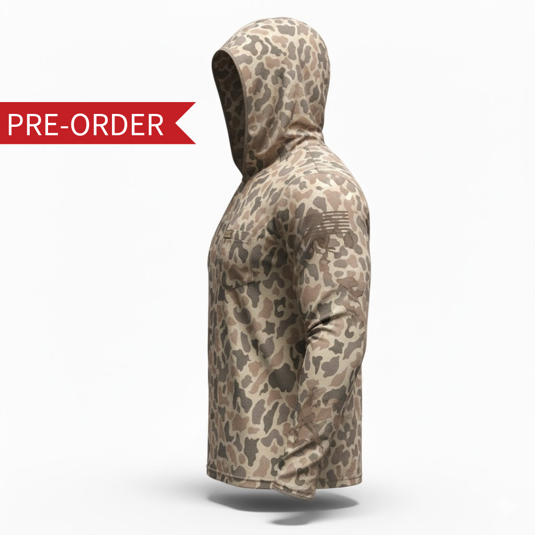 "Down" Hooded Long-Sleeve Sunshirt