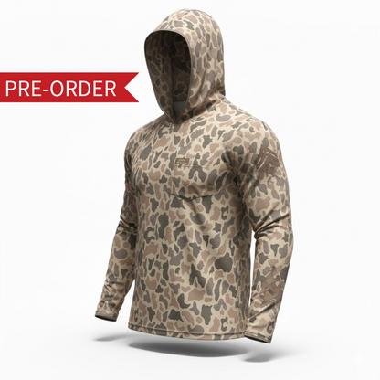 "Down" Hooded Long-Sleeve Sunshirt