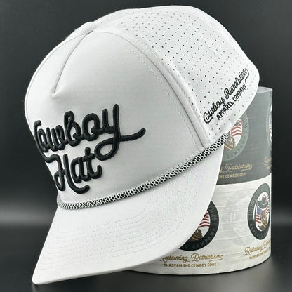 White Summer Edition "Cowboy Hat” - Performance Hat (QTY 12)
