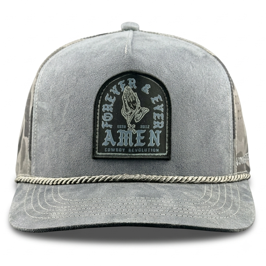 The Point "Forever & Ever, Amen" Patch - Grey / Black Ops Camo