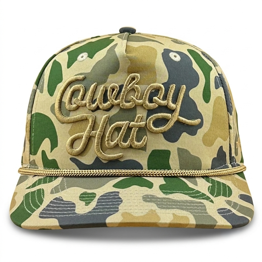"Duck" Camo Script “Cowboy Hat” - Performance Hat