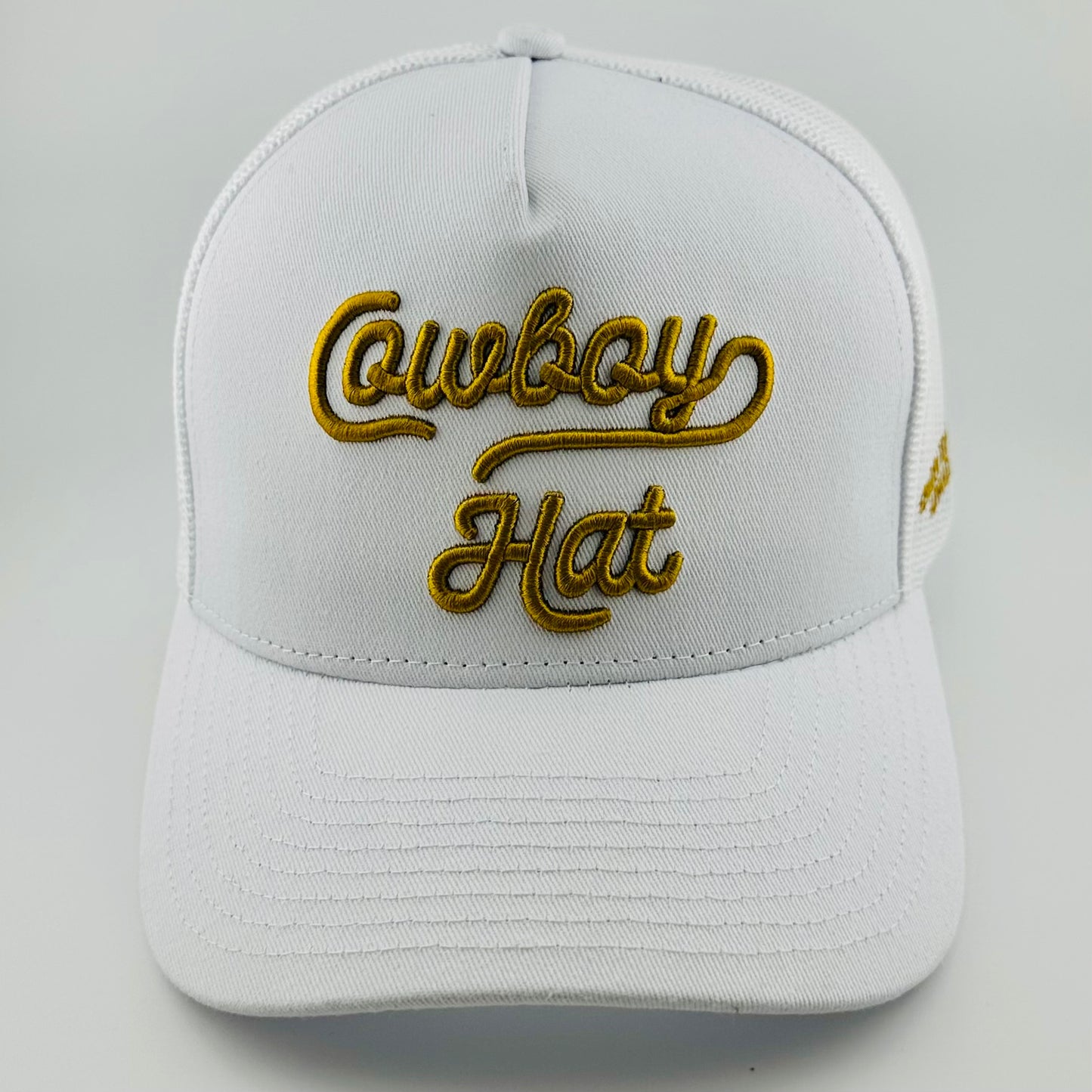“Cowboy Hat” Cowboy Revolution White 5-panel Trucker Hat (Qty 12)