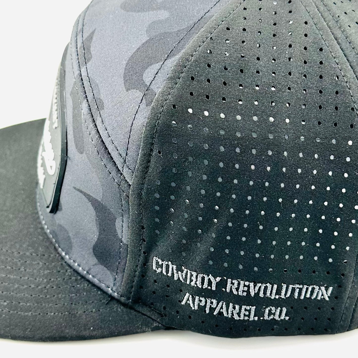 “Before The Dawn” - Cowboy Revolution Dark Camo/Black 6-panel Flatbill Hat (QTY 12)
