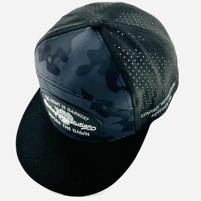 “Before The Dawn” - Cowboy Revolution Dark Camo/Black 6-panel Flatbill Hat (QTY 12)