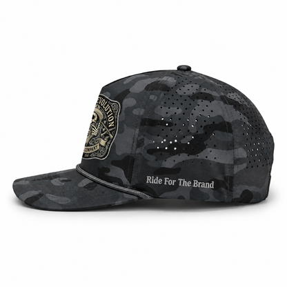 Cowboy Revolution The Point Patch hat in Night Ops Camo, side view