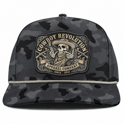 Cowboy Revolution The Point Patch hat in Night Ops Camo, front view