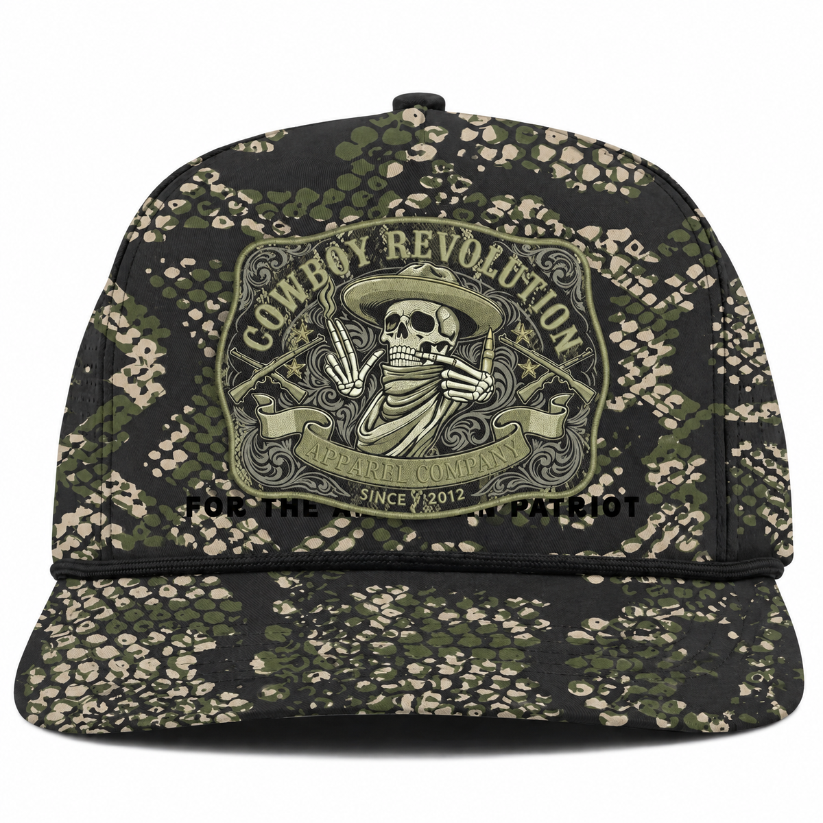 Cowboy Revolution The Point Patch hat in Viper Camo, front view