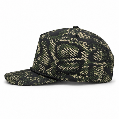 Cowboy Revolution The Point Western Streetwear Logo hat in Viper Camo, side view