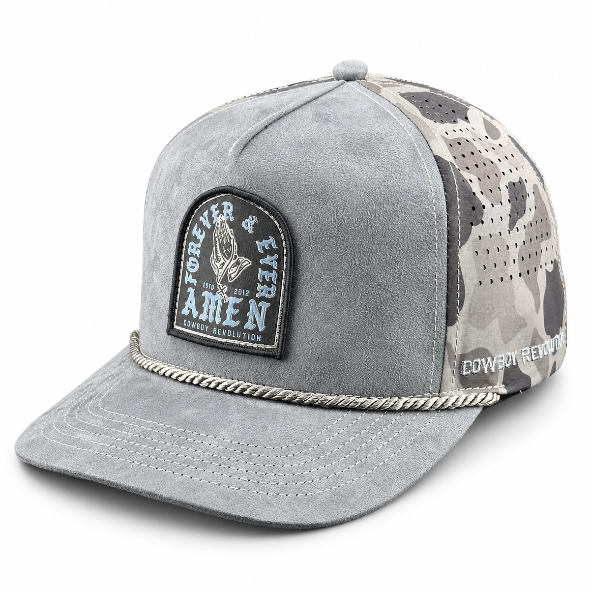 The Point "Forever & Ever, Amen" Patch - Grey / Black Ops Camo