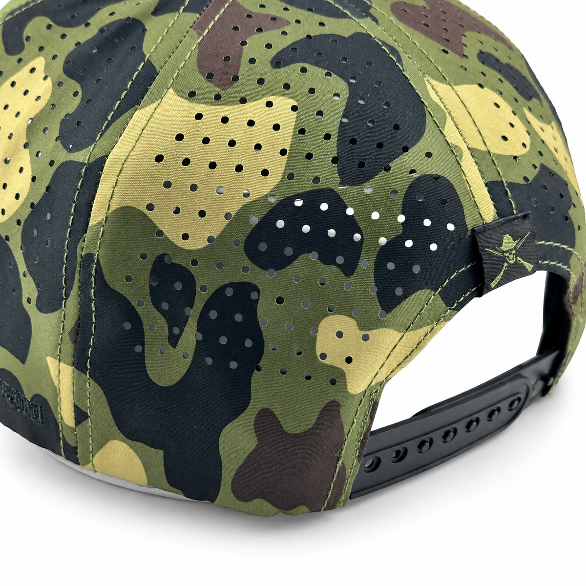 Cowboy Revolution The Point "Western Streetwear" Logo in Green / Woodland Camo, back view