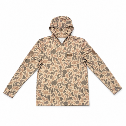 Cowboy Revolution Down South Hooded Long-Sleeve Sunshirt, lay flat front view