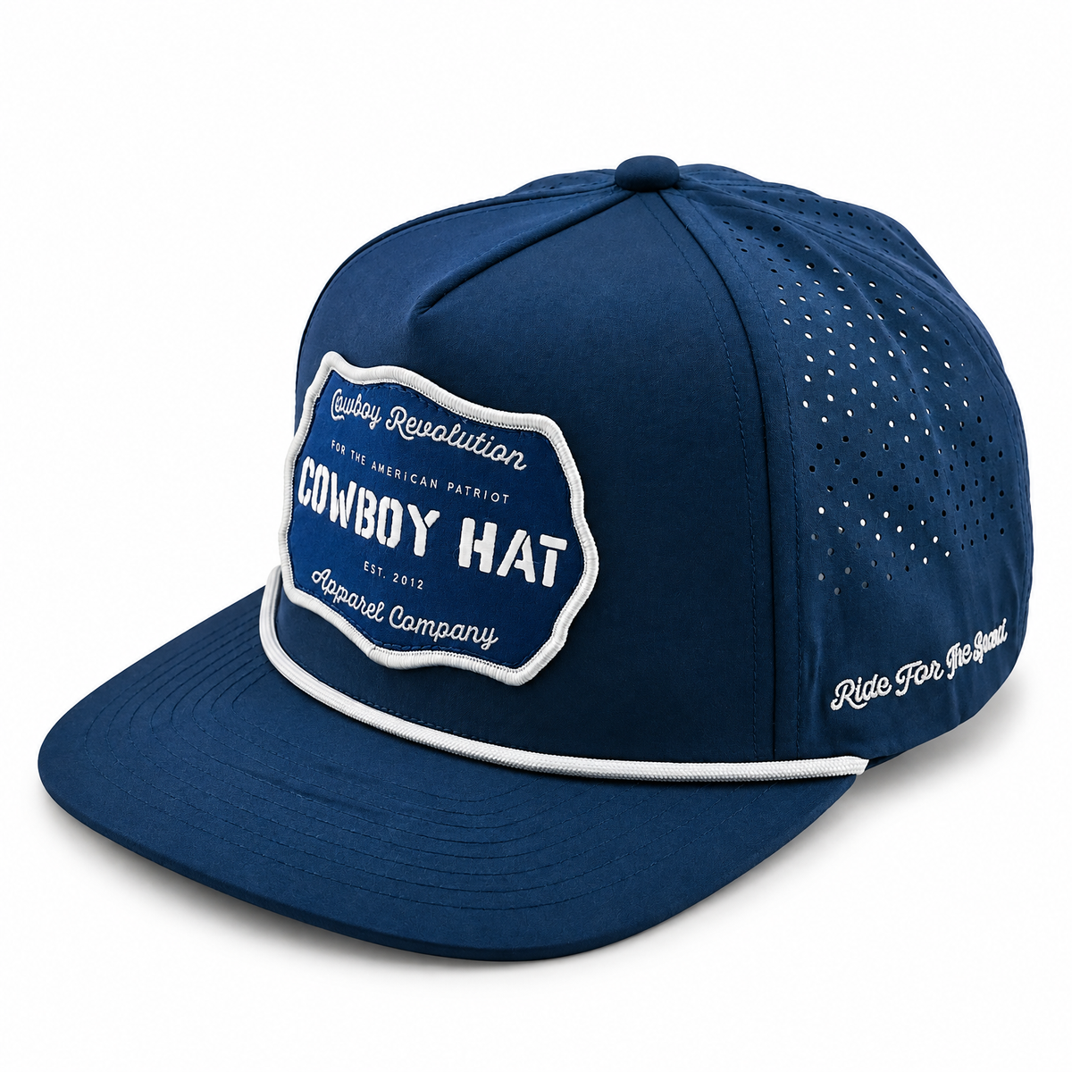 Cowboy Revolution The Point "Cowboy Hat" Patch - Navy, angled view