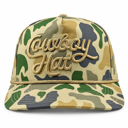 Cowboy Revolution The Point "Cowboy Hat" Script - Duck Camo, front view