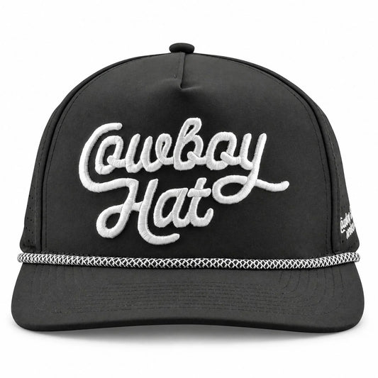 Cowboy Revolution The Point "Cowboy Hat" Script Summer Edition - Black, front view