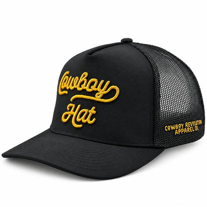 Cowboy Revolution The Hand "Cowboy Hat" Script - Black, high-angle profile