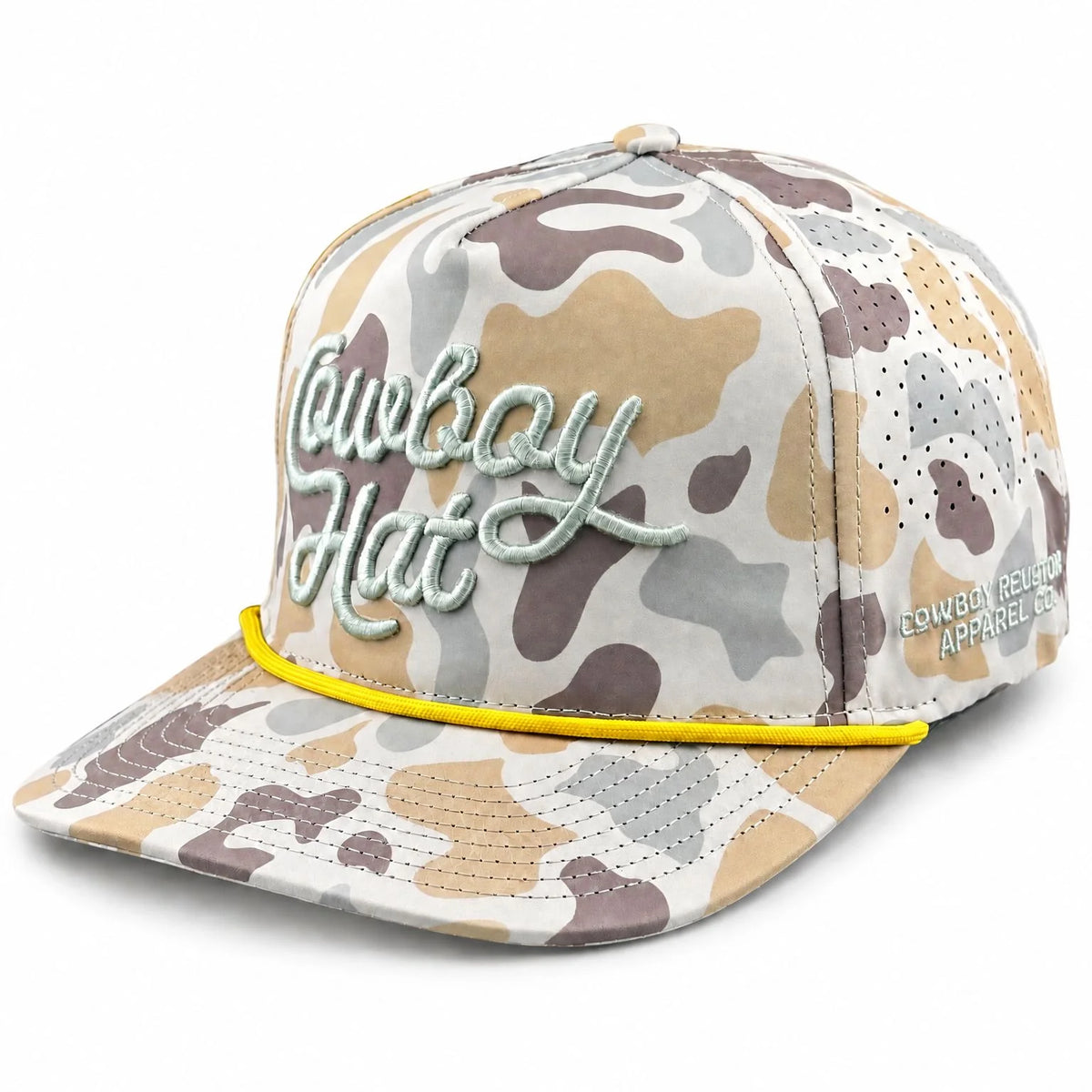 Cowboy Revolution The Point "Cowboy Hat" Script - Marshland Camo, front view