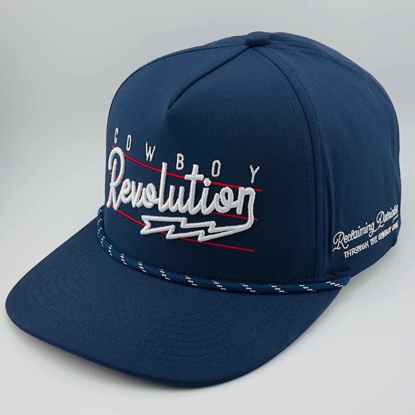 “Lightning" Navy Blue - Cowboy Revolution 5-panel Trucker Hat (QTY 12)