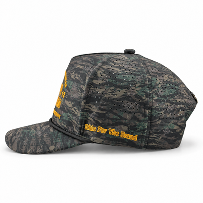 Cowboy Revolution The Point "Western Streetwear" Logo in Komodo Camo, side view