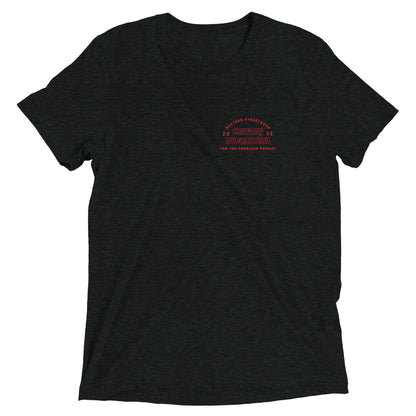 Cowboy Code No. 10 Know Where to Draw the Line tee in Charcoal-Black, front view, Cowboy Revolution Western graphic t-shirt