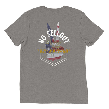 Cowboy Code No. 9 No Sellout tee in Grey, back view, Cowboy Revolution Western graphic t-shirt