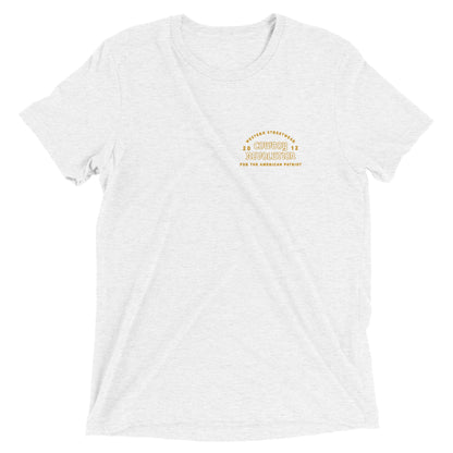 Cowboy Code No. 5 Be Tough, But Fair tee in Solid White, front view, Cowboy Revolution Western graphic t-shirt