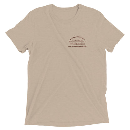 Cowboy Code No. 6 Keep Your Promises tee in Tan, front view, Cowboy Revolution Western graphic t-shirt