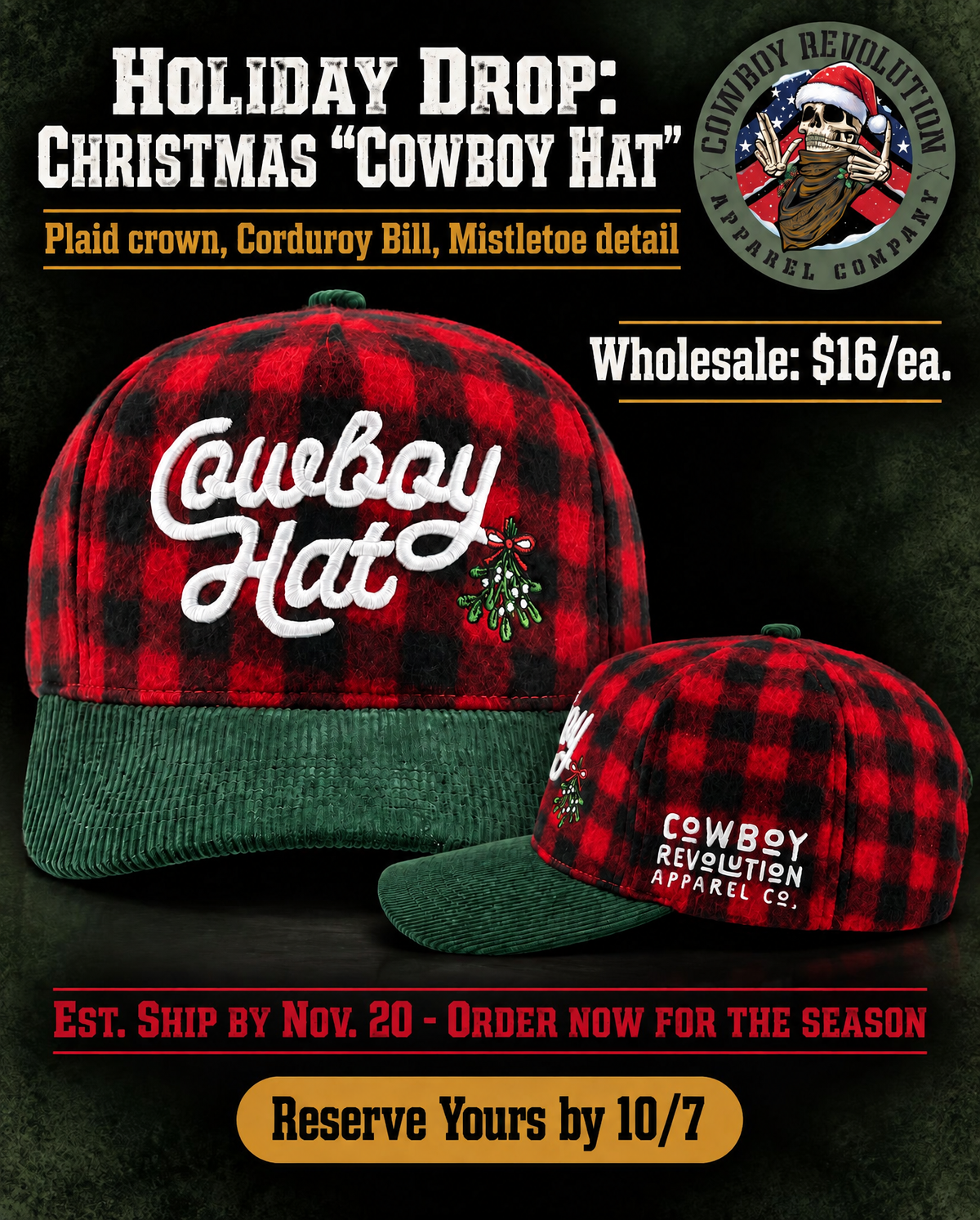 Christmas "Cowboy Hat" - Limited Holiday Edition